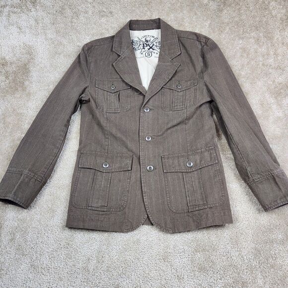 PX CUSTOM Jacket Small Brown Womens Button Up EUC - Picture 1 of 9